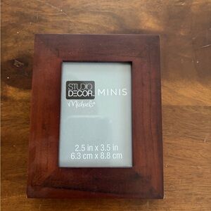 NWT Studio Decor Brown Mini Photo Frame